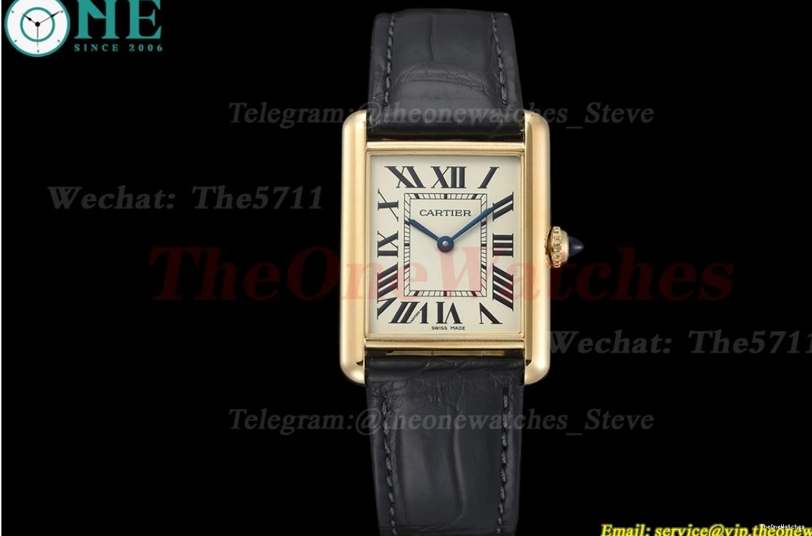 25.5mm DRF Dial Must Silver Quartz YG Tank LE 0224